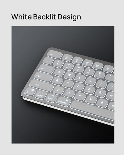 SODI Wireless Aluminum Keyboard for Mac – Full-Size Backlit Bluetooth Keyboard with Numeric Keypad, Rechargeable & Ergonomic Design for Seamless Compatibility with Mac Book, i Mac & i Pad – Elevate Your Typing Experience in Sleek Silver