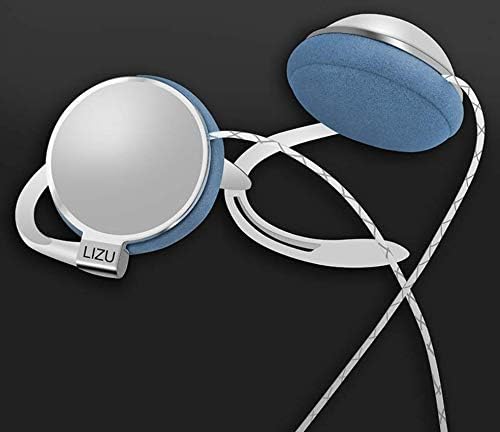 C-YOUNG Secure Fit Clip-On Earphones – Premium Over-Ear Stereo Headphones for Intense Workouts, Compatible with i Phone & Android – Lightweight, Sweat-Resistant with Built-in Microphone for Hands-Free Calls, Stylish Blue Design for Active Lifestyles