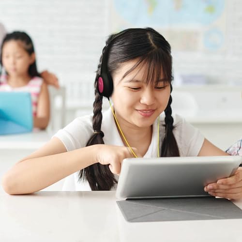 Maxell Teachers 24-Pack Stereo Headphones – Superior Comfort & 6-Foot Wired Flexibility for Classrooms, Padded Ear Cushions for Extended Use, Adjustable Headband for All Sizes, Lightweight Design for Effortless Portability, Durable Audio Solution Tailored for Educational Excellence