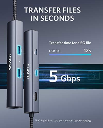 Anker 6-in-1 USB C Hub: Ultimate Connectivity Solution with 65 W Power Delivery, 4 K HDMI, and 1 Gbps Ethernet for Seamless Mac Book Air, i Pad Pro, and XPS Integration – Enhance Your Work and Play Experience!