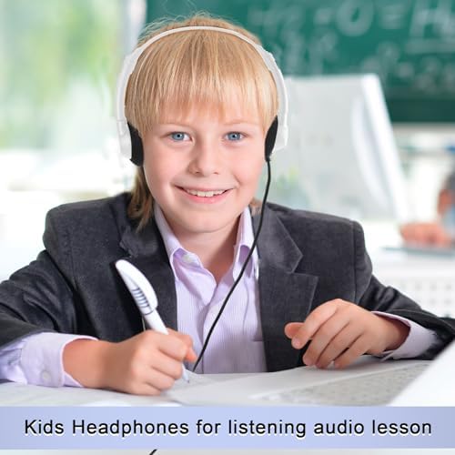 Yunsailing 30-Pack Classroom Headphones – Lightweight & Durable On-Ear Headsets with 3.5 mm Jack for Engaging Learning – Cheerful Light Yellow Color for Students and Teachers in Educational Settings