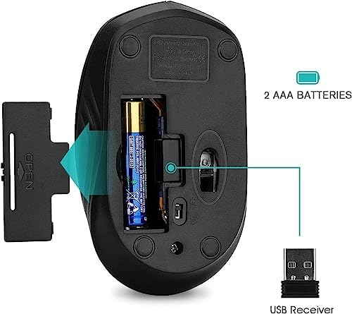 Upgrade Your Computing Experience with Rii 10-Pack Wireless Mouse – Effortless 2.4 GHz Connectivity for PC & Laptop, Ergonomically Designed for Comfort, Portable USB Dongle Included, Perfect for Home, Office, and School Use – Reliable High-Precision Optical Mice in Sleek Black Finish
