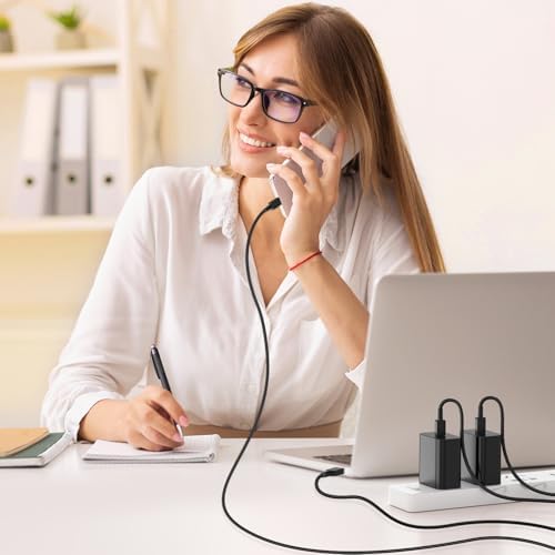 45 W Super Fast Charger Pack for Samsung Galaxy: Dual USB-C Wall Adapters with 6/10 FT Cables for Enhanced Power Delivery and Compatibility – Ideal for S23 Ultra, S22, and Note 10 Plus Devices – Rapid Charging Solutions for Busy Lifestyles