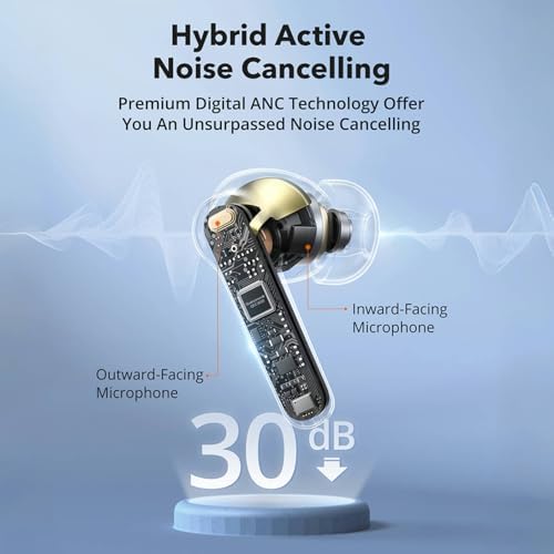 Cutting-Edge Bluetooth 5.4 Wireless Earbuds with Advanced Noise Cancellation & Intuitive Touch Control – IP5 Waterproof for All-Weather Performance, Immersive Deep Bass Sound, and Customizable 6 EQ Settings – Perfect for Active Lifestyles and Daily Use (Sleek Black)