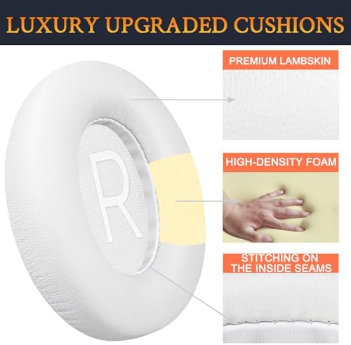 Transform Your Audio Experience with SOULWIT Lambskin Replacement Earpads for Bose 700 Headphones – Luxurious Comfort Meets High-Density Noise Isolation Foam, Enhanced Thickness for Extended Listening Bliss – Stylish Grey Finish for Perfect Compatibility and Performance
