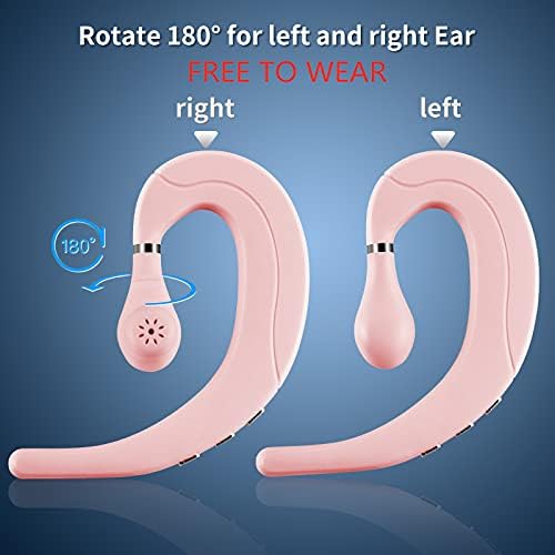 Revolutionary Ear Hook Bluetooth Wireless Headphones – Comfort-Focused Noise Cancelling Earphones with Microphone for Android & i Phone Compatibility (Red) – Effortless Connectivity, Ultimate Sound Quality, and Ergonomic Design for All-Day Wear