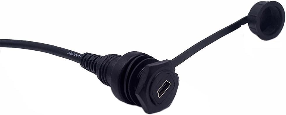0.3 Meter USB 3.1 Type C Flush Mount Extension Cable – High-Speed 10 Gbps Data Transfer & 3 A Charging for Vehicle Dashboards, Boats, and Motorcycles – Durable Gold-Plated Connectors for Enhanced Performance and Compatibility