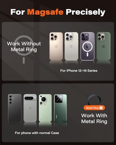 Revolutionary OQTIQ Magnetic CD Slot Phone Mount for Effortless Smartphone Access – Six Ultra-Strong Magnets for i Phone, Samsung Galaxy, LG & More – Hands-Free Convenience with 360° Rotation for Optimal Viewing Angles – Compact Design for Any Vehicle Interior – Elevate Your Driving Safety and Experience