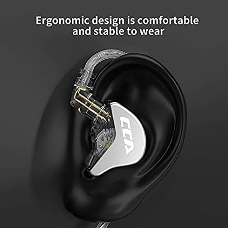 CCZ DC02 Hi-Fi In-Ear Monitors – Premium Wired Earbuds for Musicians and Audio Lovers – Cutting-Edge Dual Magnetic Circuit Technology for Superior Sound Clarity and Noise Isolation – Robust 4 N OFC Cable for Enhanced Durability – Perfect for Studio Use, Live Performances, and Everyday Listening (Sleek Black, No Microphone) – Transform Your Music Experience with Unmatched Fidelity