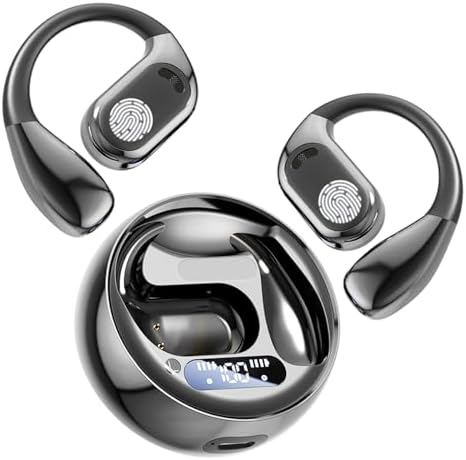 Revolutionary M76 Black AI Translation Earbuds: Advanced Bone Conduction Technology for Uninterrupted Multilingual Communication | Bluetooth Connectivity for Effortless Pairing with Devices | Lightweight, Ergonomic Design Perfect for Travel and Business | Real-Time Translation Capabilities to Connect Across Cultures | Superior Battery Life for All-Day Engagement | Experience Enhanced Sound Clarity and Compatibility in Every Conversation | Ideal Language Learning Tool and Travel Companion for Global Explorers