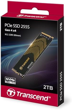 Elevate Your Computing Experience with the Transcend 256 GB M.2 2280 SSD – Achieve Lightning-Fast Speeds of Up to 1,600 MB/s for Seamless Gaming and Multitasking, Featuring PCIe NVMe Gen3 x4 Compatibility, 3 D TLC NAND Technology for Enhanced Durability, and Intelligent LDPC Error Correction for Unmatched Data Integrity. Perfect Upgrade for Ultrabooks, Laptops, and Desktops!