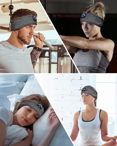 Transform Your Sleep and Workouts with Voerou Bluetooth Sleep Headband Headphones – Comfort-Driven Design, Superior HD Sound, Perfect for Insomnia Relief, Yoga, and Travel, Adjustable Fit with Long-Lasting Battery Life for Seamless Audio Enjoyment