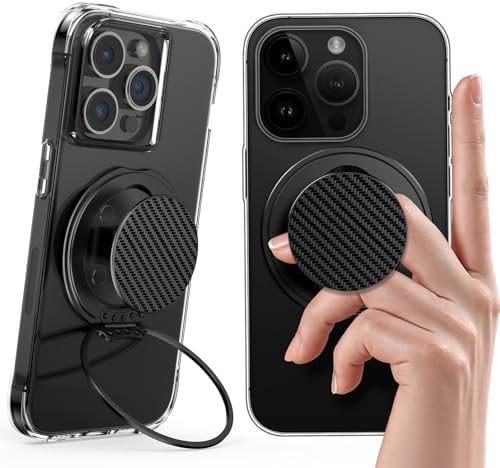 Glamour Pearl Magnetic Phone Grip Holder with Adjustable Kickstand – Ultimate Versatile Smartphone Accessory for i Phone, Android & Kindle – Secure Hands-Free Viewing & Stylish Design – Includes Magnetic Adapter for Effortless Compatibility and Enhanced Usability
