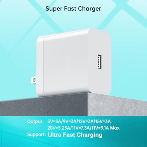 Ultra-Fast 100 W Block Charger for One Plus & Realme – Versatile Charging with 5 ft Cable for One Plus 13, 12, 11, 10, 9 Pro & More – High-Speed Power Delivery, Overcharge Protection, Compact Design for Travel
