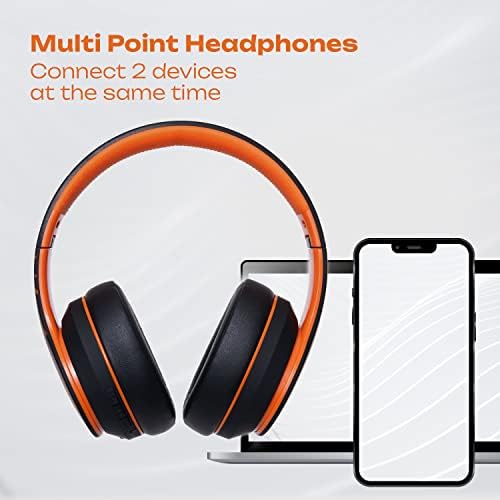 Discover the Ultimate Wireless Over-Ear Bluetooth Headphones with 50-Hour Playtime – Immerse Yourself in Hi-Fi Sound and Rich Deep Bass, Perfect for On-the-Go Music Lovers, Lightweight and Foldable for Easy Travel, Seamless Compatibility with Smartphones and PCs
