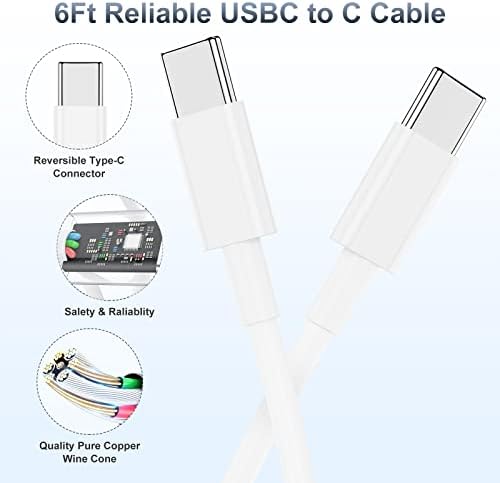 High-Efficiency 20 W USB-C Fast Charger for i Phone 16 & i Pad Pro – Versatile 6 ft & 10 ft Type C Charging Cables with Robust Wall Adapter for Quick Power Boosts – Perfect for i Phone 16 Pro Max, 15 Plus, and All i Pad Models – Maximize Your Charging Flexibility and Efficiency