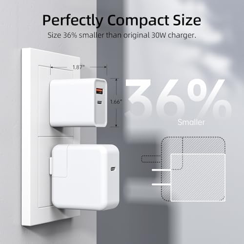 Rapid Charge Anywhere: 30 W Dual USB Fast Charger 2-Pack – Universal PD & QC Adapter for i Phone 13/14/15/16, i Pad, Mac Book Air, Air Pods 4, Apple Watch Series 10/Ultra 2, Samsung Galaxy Note/S23 – Efficient, Compact, Travel-Ready Charging Solution for All Your Devices