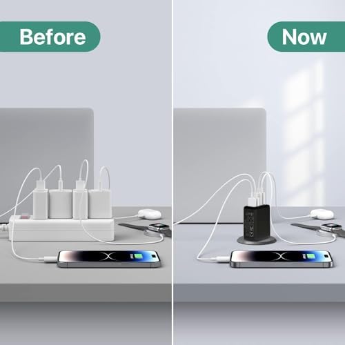 Revolutionize Your Charging Routine with Our 4-Port USB Wall Charger – Ultra-Fast QC 3.0 Adapter for i Phone 12-15, LG, Google Pixel & More – Compact, Reliable Power Solution for Home and On-the-Go Charging