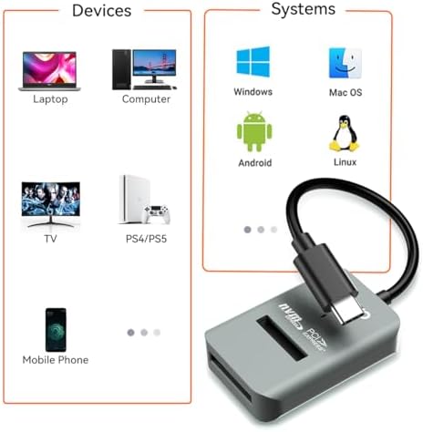 MAIWO Tool-Free M.2 NVMe SATA SSD to USB-C Adapter – 10 Gbps High-Speed Docking Station with UASP & Trim Support, 8 TB Capacity, Ultimate Storage Expansion for Professionals and Creatives