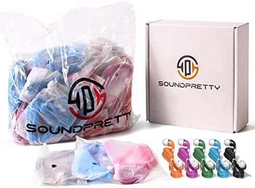 Colorful Bulk Kids Earbuds – 100 Pack Individually Packaged Classroom Earphones for Students, Libraries & Hospitals – Comfortable Fit, Enhanced Device Compatibility, Perfect for Group Learning Activities