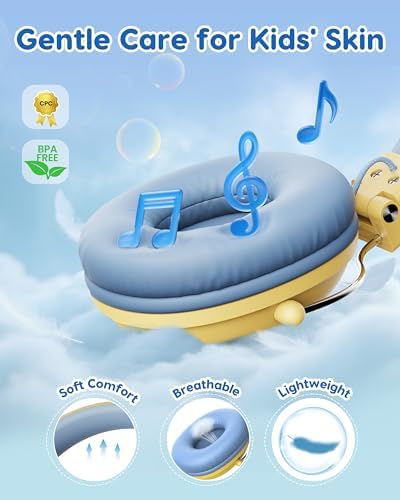 Safeguard Your Child’s Hearing with Durable Wired Headphones Featuring Volume Limiting Technology – Comfortable On-Ear Fit for Extended Use in School, Travel, and Entertainment – Enhanced Stereo Sound with 3.5 mm Compatibility – Available in Eye-Catching Blue and Red for Boys and Girls