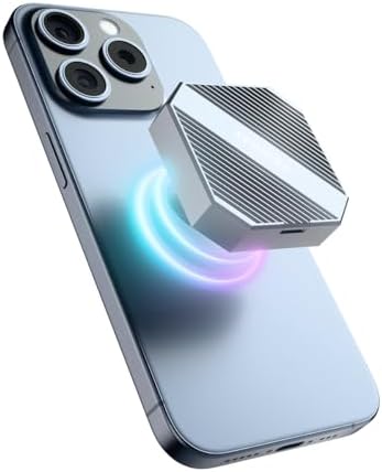 Revolutionary Mini M.2 Enclosure with Magnetic Heat Sink for i Phone 15 Pro Max – Achieve Lightning-Fast 10 Gbps NVME SSD Transfers, Ultimate Compatibility for Gamers and Creators, Compact Design for On-the-Go Efficiency