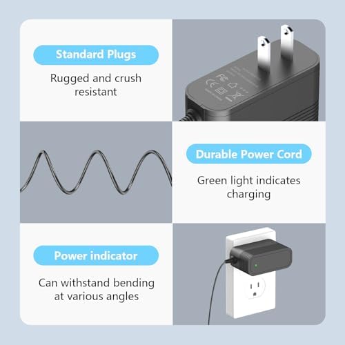 Rapid 14.6 V Lithium Iron Phosphate Battery Charger with Dual Alligator Clips – Fast-Acting AC Power Adapter for 12 V Li Fe PO4 Battery Packs – Enhanced Safety Features, Lightweight Design, and Universal Compatibility for Talentcell Solutions