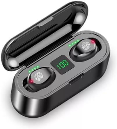 Ultra-Compact Mini F9 5.0 TWS Waterproof Bluetooth Earbuds with Touch Control – Premium Sound Quality Sports Headphones Featuring Dual Connectivity and USB Charging Case for Active Lifestyles – Sleek Black Design for Effortless Audio Experience