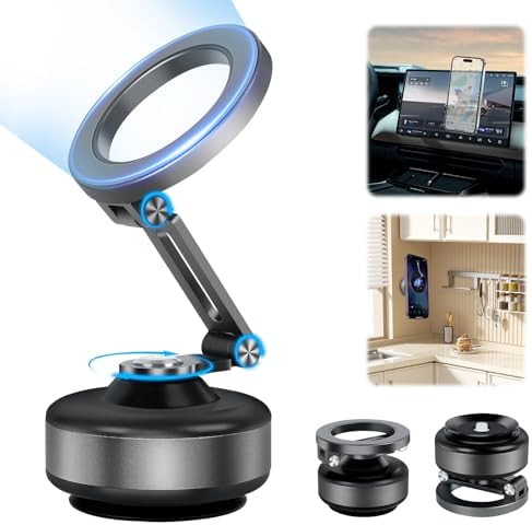 Revolutionary 360-Degree Electric Magnetic Suction Phone Holder – Universal Mount for i Phone 12-16, Ideal for Car, Shower, and Home Use – Secure, Hands-Free Convenience with Enhanced Stability and Modern Design