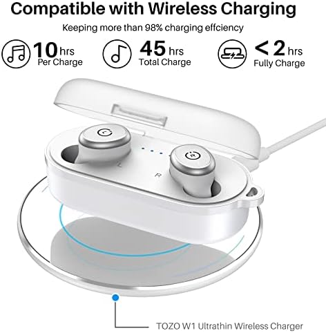 TOZO T10 True Wireless Bluetooth 5.3 Earbuds – 45 Hours of Playtime, IPX8 Waterproof Stereo Headphones with Built-in Mic – Customizable Sound with 32 EQ Settings via App for Enhanced Audio Experience and Seamless Connectivity
