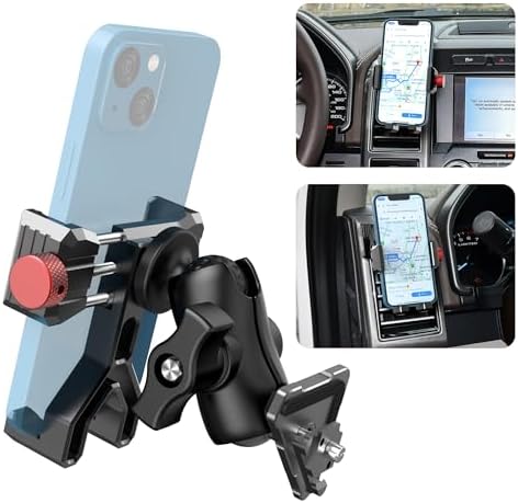 Revolutionary Aluminum Smartphone Holder for Ford F-150, Expedition & Super Duty | 360° Adjustable Vent Mount for i Phone & Android | Sturdy Durability Meets Chic Design | Installs Effortlessly for Integrated Vehicle Use and Enhanced Safety