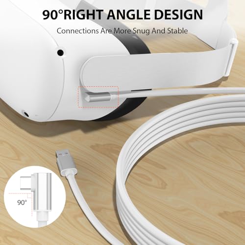 Ultra-Fast 16 FT USB 3.1 to USB C Link Cable for VR Gaming – Seamless Data Transfer for Oculus Quest 3, Meta Quest 3, and Pico 4 – Premium High-Speed Extension Cord for Immersive PCVR Experience – Durable, Flexible, and Plug-and-Play Design