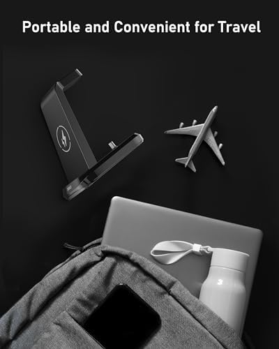 SWIO 3 in 1 Wireless Charging Station for Samsung Devices – Fast Charging Dock for Galaxy Watch 7/Ultra/6/5/4/3, S25 S24 S23 S22 S21 S20, Note 20/10, Z Fold 4/3, and Buds Pro – Space-Saving Design with Enhanced Compatibility and Rapid Power Delivery