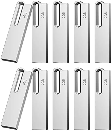 Aiibe 64 GB Flash Drive 5 Pack – Premium Metal USB 2.0 Memory Sticks, Waterproof & Portable Keychain Design for Effortless File Sharing and Secure Data Storage – Ideal for Home and Office Use