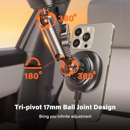 Mag Safe Wireless Car Charger for i Phone 12-16 Series – Advanced Fast Charging Suction Cup Mount for Effortless Travel and Universal Compatibility