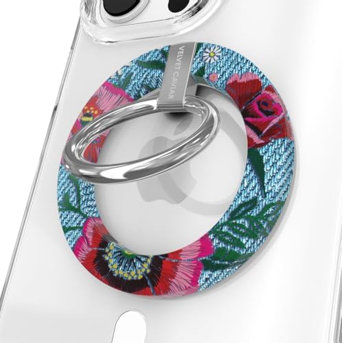 Elevate Your i Phone Experience with VELVET CAVIAR Mag Safe Compatible Phone Grip – Magnetic Ring Holder & Adjustable Stand for Models 12-16 (The PPG Girl Power) – Stylish, Portable, and Removable Accessory for Enhanced Functionality