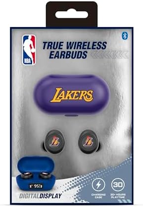 Elevate Your Game Day Experience with SOAR NBA True Wireless Earbuds v.7 – Premium Bluetooth 5.0 Headphones for Los Angeles Lakers Fans, Delivering Unmatched Sound Quality and Ultimate Convenience for Every Sports Enthusiast