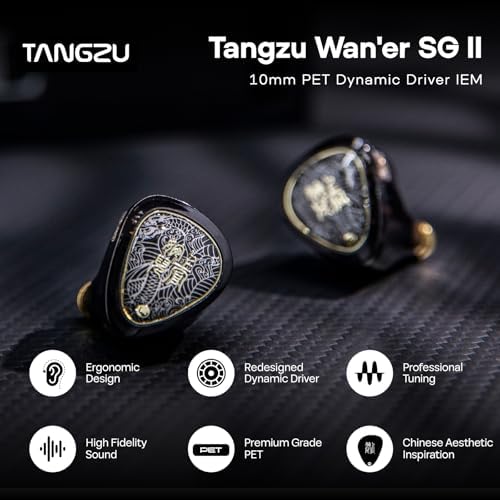 Elevate Your Sound Experience with Linsoul TANGZU Wan’er S.G II Hi-Fi Wired Earbuds – Premium 10 mm Dynamic Driver IEM for Audiophiles and Gamers, Featuring Durable Detachable 2-Pin OFC Cable and Universal 3.5 mm Jack for Exceptional Sound Quality in Stylish Clear White Finish
