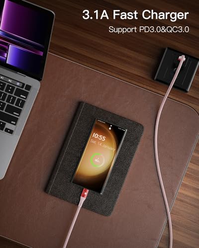 Experience Unmatched Connectivity with CONMDEX 10 Gbps USB C Cable [6 ft, 2-Pack] – Fast Charging & High-Speed Data Transfer for i Phone 16 Plus, 16 Pro Max, Samsung Galaxy S25 – Ultimate Android Auto & Device Compatibility in Sleek Black Design for Seamless Performance and Durability