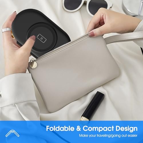 3-in-1 Wireless Charging Station for Apple Devices – Fast Magnetic Charger for i Phone 15/14/13/12/Pro Max/SE/11/XS/XR/8, Apple Watch 9-2, and Air Pods – Streamlined Power Solution for Home and Travel – Sleek, Compact Design for Enhanced Compatibility and Speed