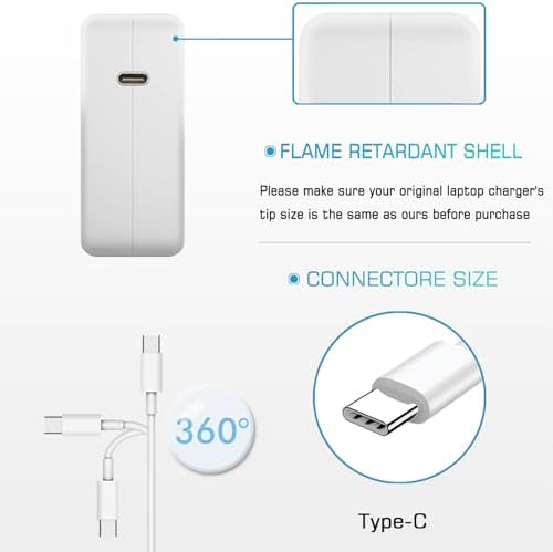 96 W USB-C Fast Charger for Mac Book Pro & All USB-C Devices – High-Speed Power Delivery, Universal Compatibility, Compact Travel Design with Safety Protections – Ideal for Laptops, Tablets, Smartphones – Reliable Charging Performance, 90-Day Return Policy