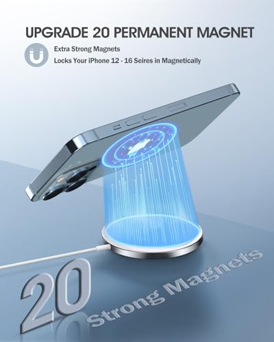 Dual Pack Magnetic Wireless Charger for i Phone 16/15 Series & Air Pods – 15 W Fast Charging Pad, Effortless Magnetic Alignment, Optimal Convenience for Home & On-the-Go Power Solutions