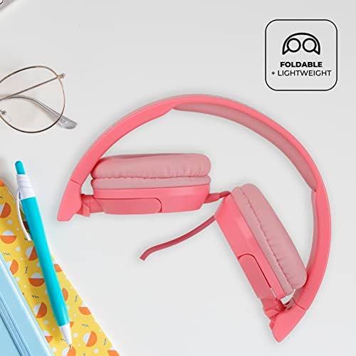 Altec Lansing Kids Over-Ear Headphones with Volume Limiting Technology – Safe and Cozy Audio Companion for Ages 6-9, Perfect for Online Learning and Device Compatibility in Vibrant Blue for Enhanced Focus and Fun