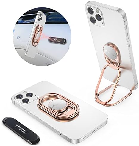 360° Rotating Phone Ring Holder with Magnetic Car Mount – Ultimate Finger Grip Stand for Smartphones and Tablets – Enhanced Stability with Durable Zinc Alloy – Versatile 2-in-1 Design for Desk and On-the-Go Use – Perfect for i Phone, i Pad, and More – Effortless Attachment and Removal – Ideal for Travel, Gaming, and Everyday Safety – High-Quality 3 M Adhesive for Secure Fit – Responsive Customer Support for Hassle-Free Experience – Compatible with Various Car Models and Surfaces – Enjoy Unmatched Convenience and Style with this Premium Phone Accessory