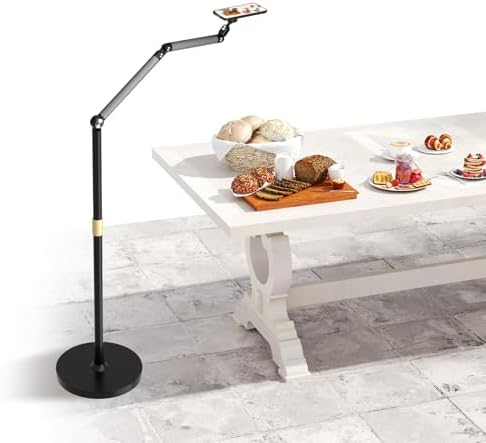 Magnetic Phone Floor Stand, Aluminum iPhone Overhead Stand with Adjustable Arm & Remote for Multi-Angle Creative Shooting, Stable Stand for iPhone/Android – Enhanced Compatibility and Speed