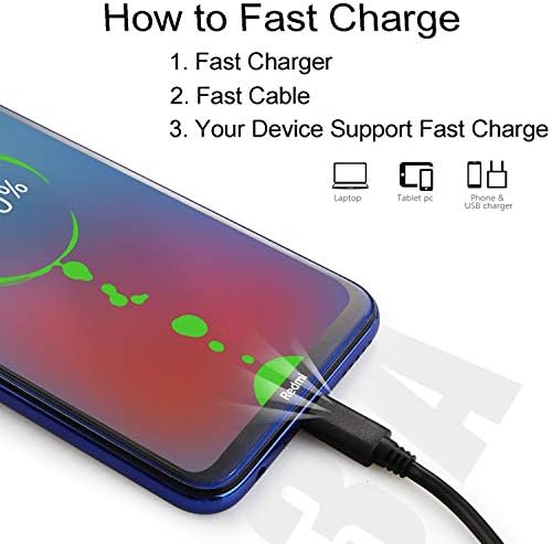 High-Speed USB C Type C Cable 3 A Fast Charge 4-Pack – 3.28 ft Durable USB A to C Cord for Samsung Galaxy S10, S9, S8, S20 Plus, Note 20, 10, 9 & Universal Devices – Enhanced Power Delivery & Data Transfer Efficiency