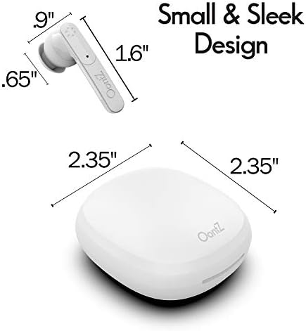 Cambridge Soundworks Oont Z True Wireless Earbuds with Active Noise Cancelling – Bluetooth 5.0 for Superior Sound Quality, Sweatproof Design, and Compact Charging Case – Immersive Audio Experience with Built-in Microphone (White)