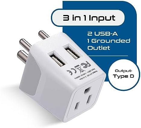 Compact Dual USB Travel Adapter for Effortless Charging in Australia, New Zealand, and China – Essential Type I Plug for Phones, Tablets, and Cameras – Quick Charge Capability with Universal Compatibility for Hassle-Free Global Adventures