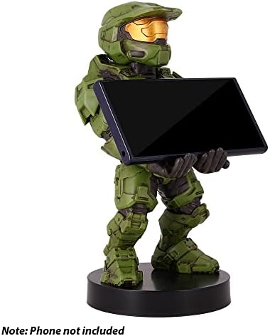 Exquisite Gaming: Halo: Master Chief – Mobile Phone & Gaming Controller Holder, Device Stand, Cable Guys, Xbox Licensed Figure, Green – Enhanced Compatibility and Speed