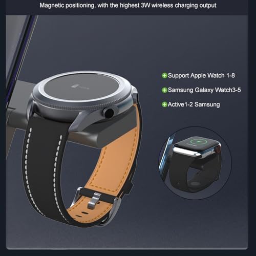Revolutionary 5-in-1 Foldable Wireless Charging Station for i Phone 16-11, Apple Watch Series 10-5, and Samsung Galaxy Watch – Ultimate Fast Charge Dock for Air Pods Pro and Seamless Device Management on the Go